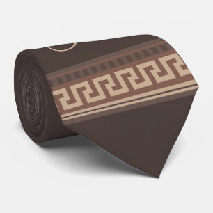 Greek key border tie