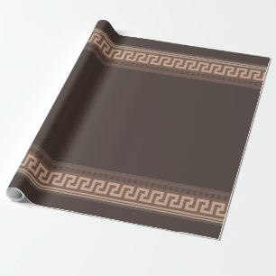 Greek key border wrapping paper