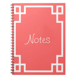 Greek Key (Change to any colour!) Notebook