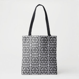 Greek Key Classic Black & White Tote Bag