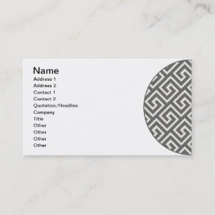 Greek Key Classic Square Swirl Pattern Business Card
