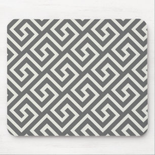 Greek Key Classic Square Swirl Pattern Mouse Mat