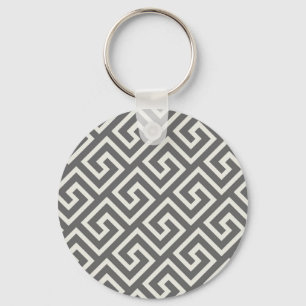Greek Key Classic Square Swirl Pattern Ring