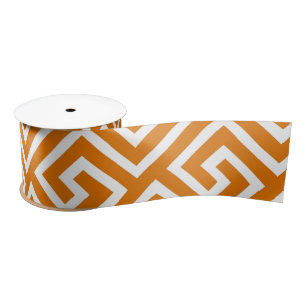 Greek Key Classic Square Swirl Pattern Satin Ribbon