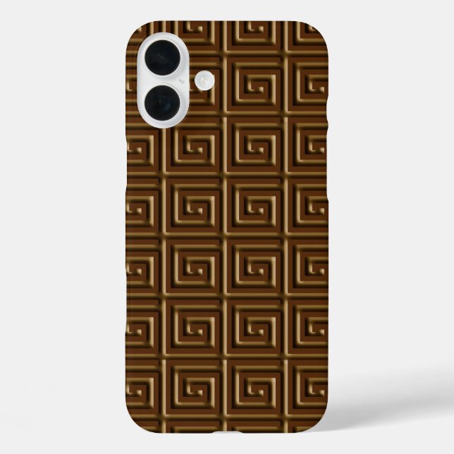 Greek Key design - dark chocolate Case-Mate iPhone Case (Back)