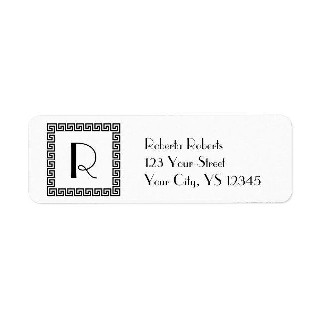 Greek Key Design Monogram (Front)