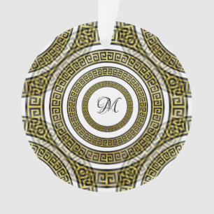 Greek Key Meander in Geometric Symmetry Artdeco Ornament