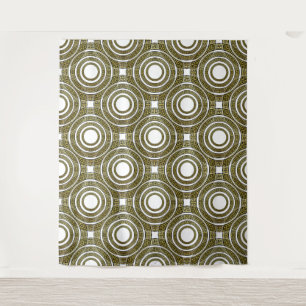 Greek Key Meander in Geometric Symmetry Artdeco Tapestry