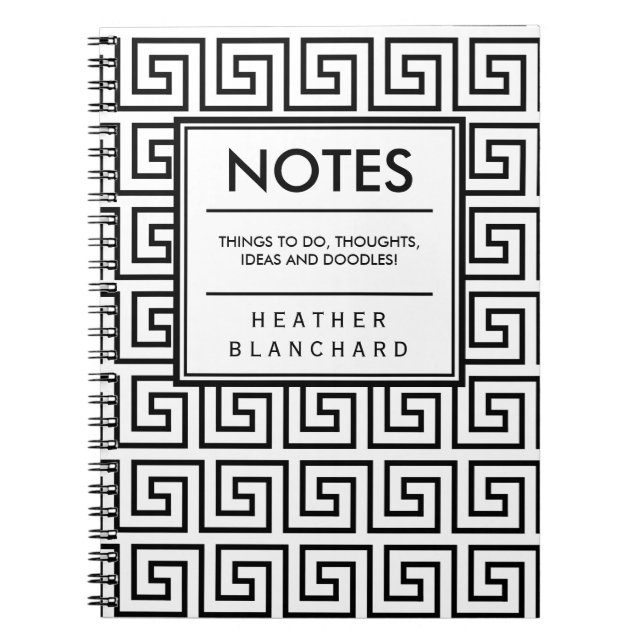 Greek Key Notebook (Front)