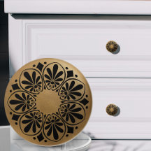 Greek Key Ornament - Black and Gold