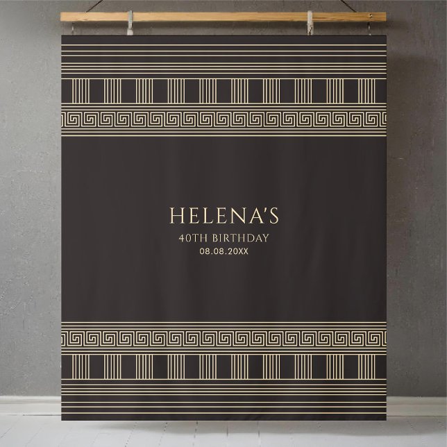 Greek key pattern and CUSTOM COLORS Tapestry (Creator Uploaded)