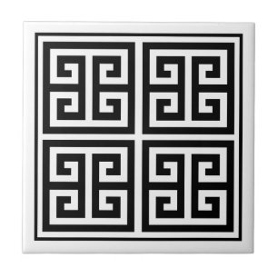 Greek Key Pattern Design Ceramic Tile