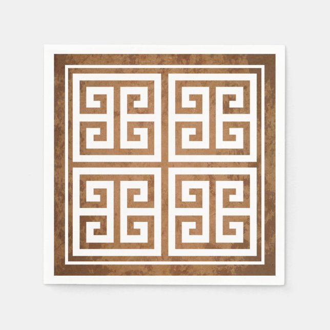 Greek Key Pattern Design Napkin (Front)