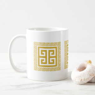 Greek Key Pattern Golden Design Coffee Mug