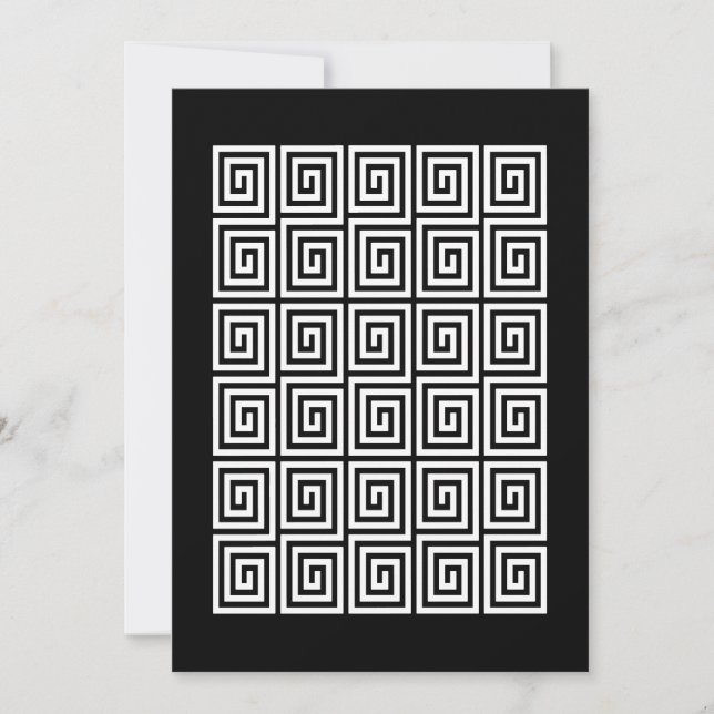 Greek Key Pattern Invitation (Front)