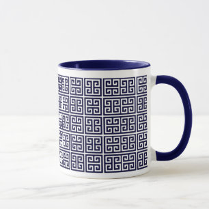 greek key pattern mug