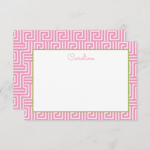 Greek Key Personalised Note Cards