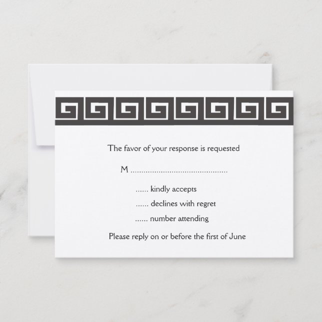 Greek Key RSVP Cards (Front)