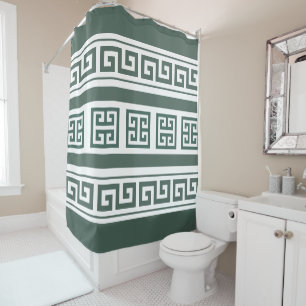 Greek Key Shower Curtain