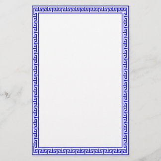Greek Key Stationary-Blue Stationery