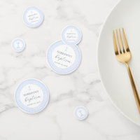 Greek Key White Blue Baptism