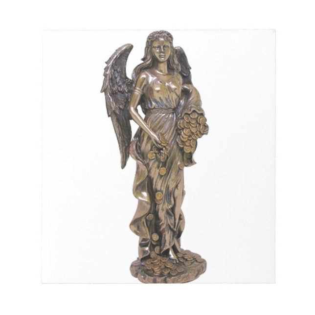 GREEK LADY FORTUNA STATUE NOTEPAD (Front)