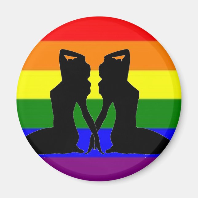 Greek Lesbian Pride Magnet (Front)