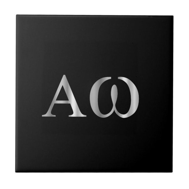 Greek Letter- Alpha and Omega Tile (Front)