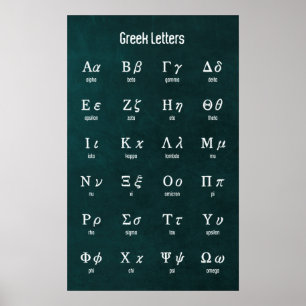 Greek Letters Poster