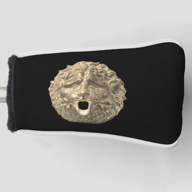 Greek Lion Face Golf Head Cover (Front)