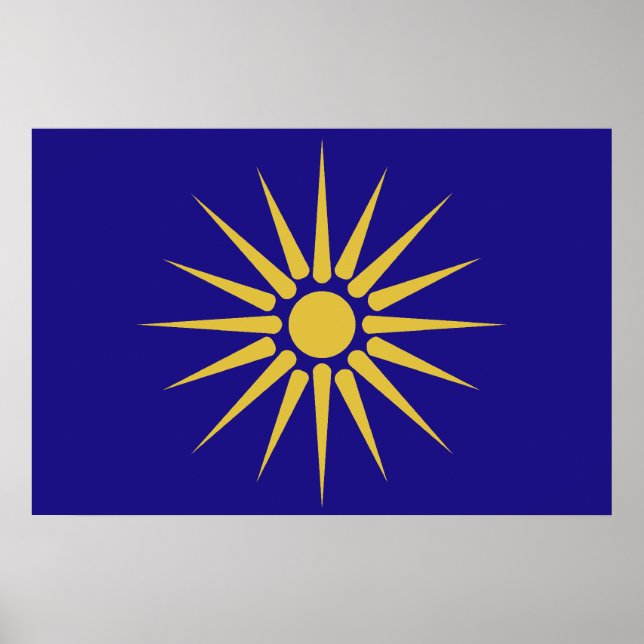 Greek Macedonia, Greece flag Poster (Front)