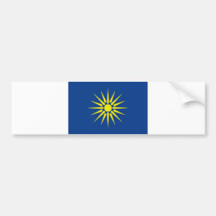 greek macedonia region flag greece country bumper sticker