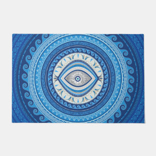 Greek Mati Mataki - Greek Evil Eye ornament Doormat