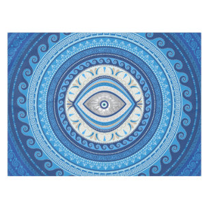 Greek Mati Mataki - Greek Evil Eye ornament Tablecloth