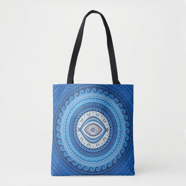Greek Mati Mataki - Greek Evil Eye ornament Tote Bag (Front)