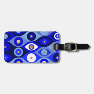 Greek Mati Mataki - Matiasma Evil Eye blues Luggage Tag