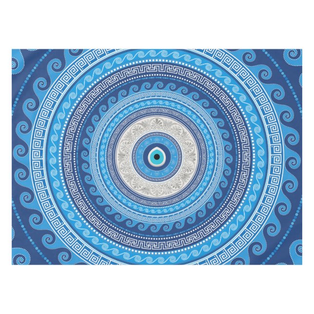 Greek Mati Mataki - Matiasma Evil Eye ornament #2 Tablecloth (Front (Horizontal))