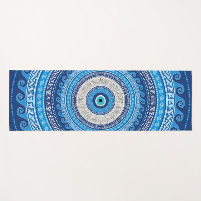 Greek Mati Mataki - Matiasma Evil Eye ornament #2 Yoga Mat (Front (Horizontal))