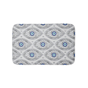 Greek Mati Mataki - Matiasma Evil Eye Pattern #3 Bath Mat