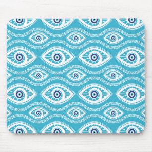 Greek Mati Mataki - Matiasma Evil Eye Pattern #6 Mouse Mat
