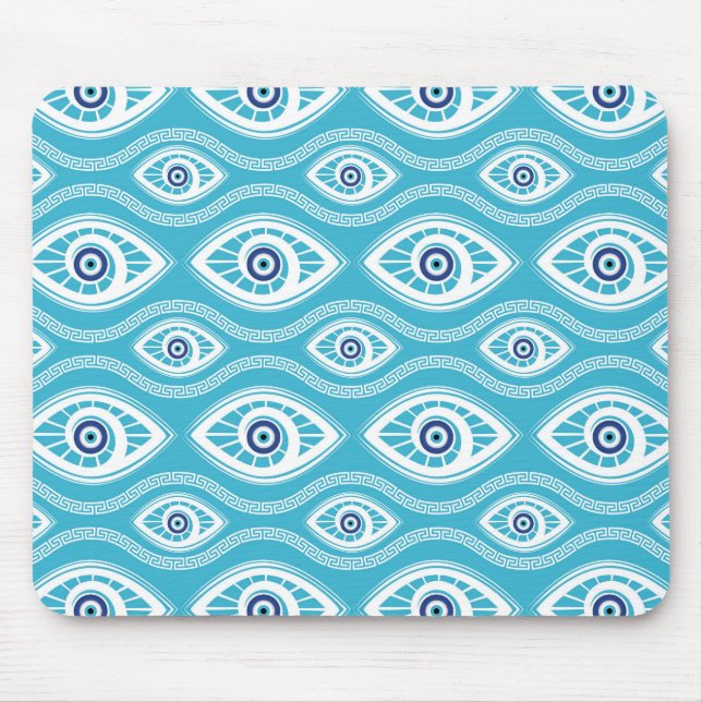 Greek Mati Mataki - Matiasma Evil Eye Pattern #6 Mouse Mat (Front)