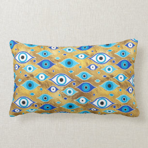 Greek Mati Mataki - Matiasma Evil Eye pattern Lumbar Cushion