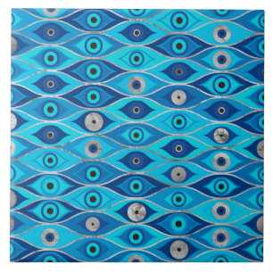 Greek Mati Mataki - Matiasma Evil Eye Pattern Tile