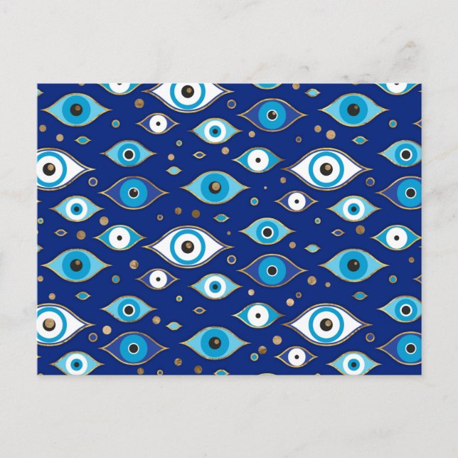 Greek Mati Mataki - Matiasma Evil Eye protection Postcard (Front)