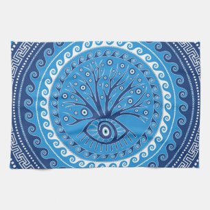 Greek Mati Mataki - Matiasma Evil Eye Tree Tea Towel