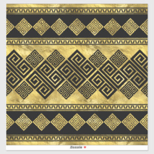 Greek Meander - Greek Key Black and gold