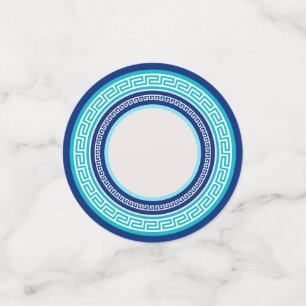 Greek Meander - Greek Key - Greek blue palette Confetti