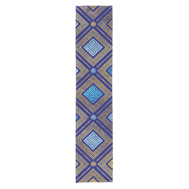 Greek Meander Key Pattern Short Table Runner (Front)