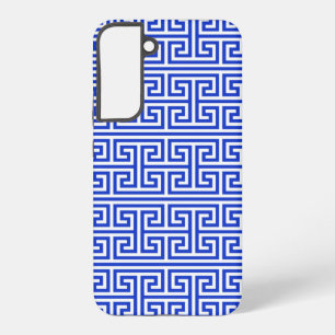 Greek Meander Key Square H Pattern Blue Samsung Galaxy Case