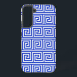 Greek Meander Key Squares Pattern Blue Samsung Galaxy Case<br><div class="desc">Elegant,  stylish and sophisticated Greek pattern in blue and white colour. Modern and trendy gift,  perfect for the Mediterranean lover in your life.</div>